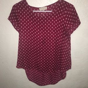 Red Wine Crepe Blouse 🍷❤️